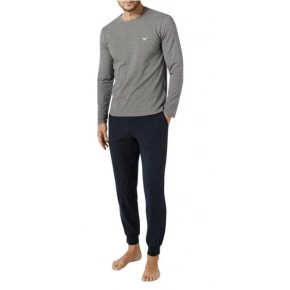 Pánske pyžamo 111789 2F720 12149 sivá/tm.modrá - Emporio Armani