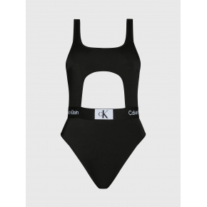 Dámske jednodielne plavky KW0KW02357 BEH čierne - Calvin Klein