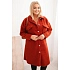 Dámsky kabát Plus Size s vlnou ART0286 rudy - Kesi
