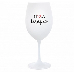 MOJA TERAPIA - biely pohár na víno 350 ml