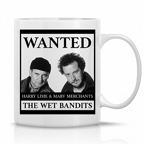 WANTED - klasický bílý keramický hrníček 300 ml