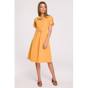 Dámske košeľové šaty Yellow S298 - Stylove