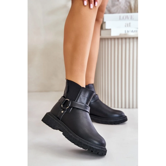 Dámské kotníkové boty 00274A128 Černá - Big Star