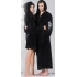 Dlhý župan s kapucňou unisex 3630 9999 Tribal Čierna - Vestis