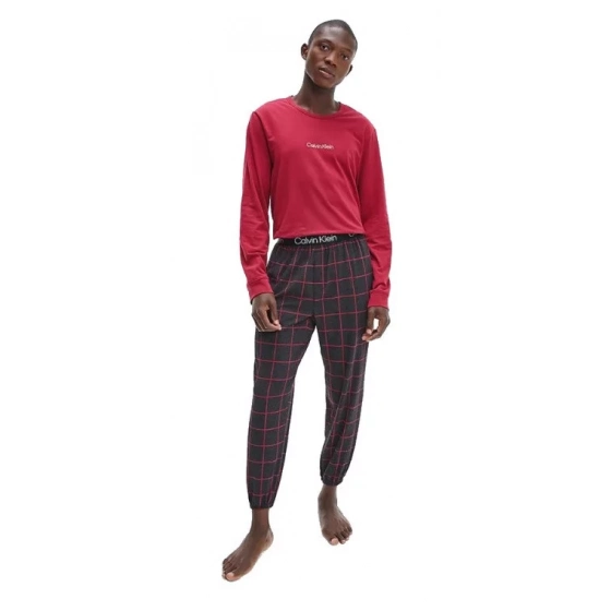 Pánske pyžamo NM2178E V5N vínová - Calvin Klein