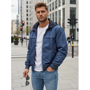 Kurtka męska przejściowa dwustronna niebieska FashionStreet TX4984