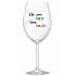 NIE SOM ONLINE SOM ONWINE - priehľadný pohár na víno 350 ml