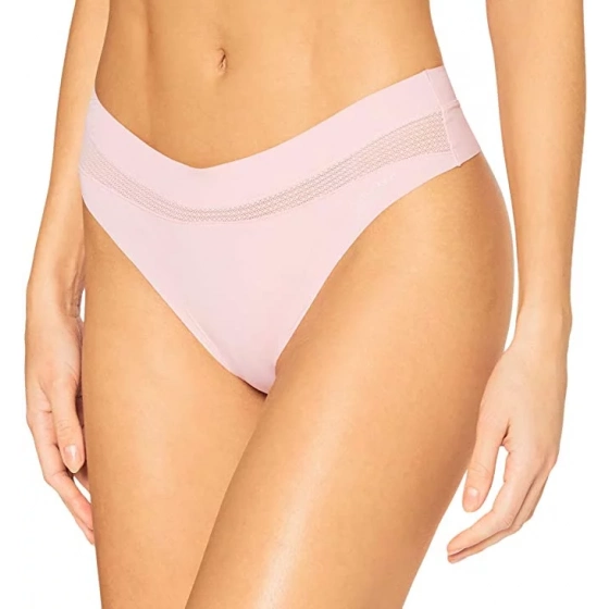 Dámske tangá QF6047E 7Z2 ružové - Calvin Klein