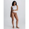 Dámske tangá HIGH LEG THONG 000QD5051E FUA hnedé - Calvin Klein