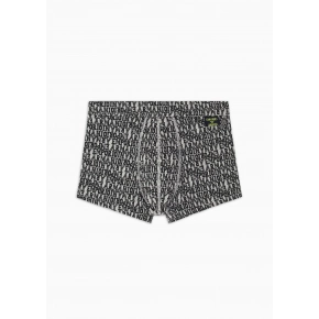 Pánske boxerky 112074 3F508 03348 šedé so vzorom - Emporio Armani