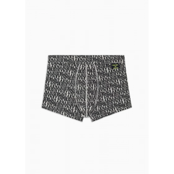 Pánske boxerky 112074 3F508 03348 šedé so vzorom - Emporio Armani