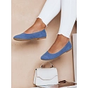 Baleriny damskie zamszowe MINIMALL niebieskie FashionStreet ZY0671