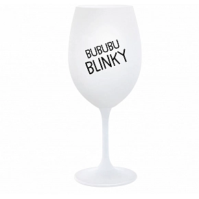 BUBUBUBLINKY - bílá  sklenice na víno 350 ml