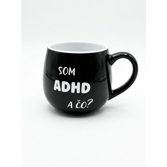 Keramický hrnček Som ADHD a čo? 300 ml čierny - Giftela