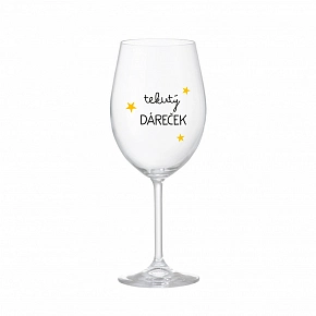 TEKUTÝ DÁREČEK - čirá sklenice na víno 350 ml TEKUTÝ DÁREČEK - čirá sklenice na víno 350 ml