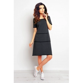 Denné šaty model M073 tmavo modré - Infinite You Denné šaty model M073 tmavo modré - Infinite You