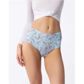 Dámske nohavičky Simple Maxi Sakura Svetlomodrá vzor - Julimex Dámske nohavičky Simple Maxi Sakura Svetlomodrá vzor - Julimex