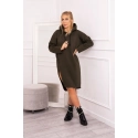 Dlhá tunika s kapucňou 18784 khaki - Kesi
