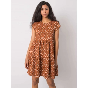 Dámske šaty D50051Z30268 001 Hnedá s kvetmi - FPrice