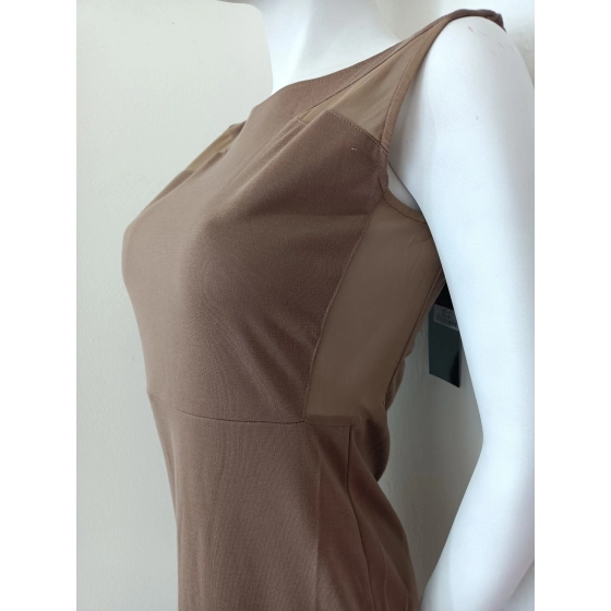 Dámske šaty bez rukávov 18417 hnedé - Koucla