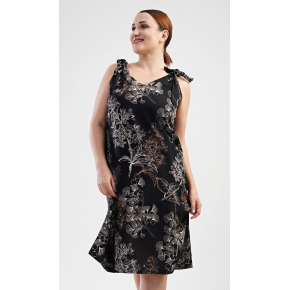 Dámske šaty Kate Čierna s hnedou vzor - Vienetta