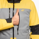 Pánska lyžiarska bunda H4Z22 žlto-čierna - 4F