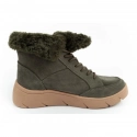 Dámske členkové zateplené topánky F30232 1020 400Tmavo zelená s hnedou - Scholl
