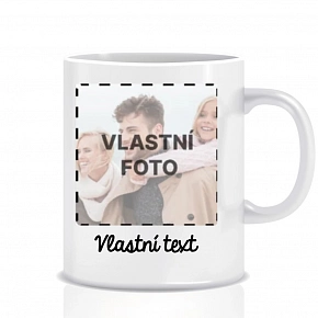 Personalizovaný klasický bílý keramický hrníček 300 ml s fotografií Personalizovaný klasický bílý keramický hrníček 300 ml s fotografií