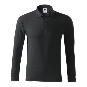 Pánske polo tričko Pique Polo LS M MLI-22194 Tmavo šedá - Malfini