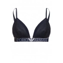 Čipková vystužená podprsenka 164298 1P216 00135 námornícka modrá - Emporio Armani