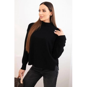 Dámsky sveter voľný štýl 35209 Čierna - K-Fashion