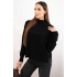 Dámsky sveter voľný štýl 35209 Čierna - K-Fashion