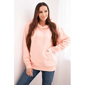 Dámska mikina s kapucňou 35864 lososová - Kesi