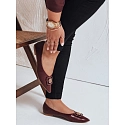 Baleriny damskie bordowe FashionStreet ZY1060