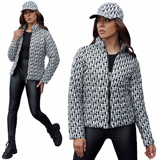 Kurtka przejściowa damska krótka pikowana MY DEAR czarna FashionStreet TY4505