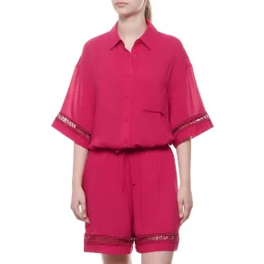 Dámska plážová košeľa 262732 4R338 01975 čerešňová - Emporio Armani