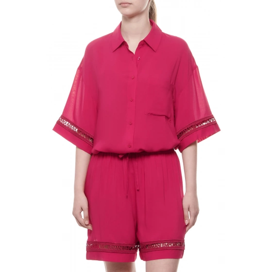 Dámska plážová košeľa 262732 4R338 01975 čerešňová - Emporio Armani