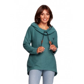 Dámska mikina s kapucňou B249 tyrkysová - BEWear