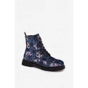 Dámske zateplené členkové topánky 57C1052 Tmavomodrá vzor - Artiker