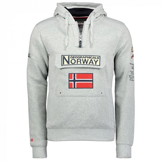 Pánska mikina 100 M WU4184H/GN B sivá - Geographical Norway