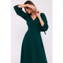 Šaty s rozšírenými rukávmi S383 zelené - Stylove