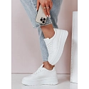 Sneakersy damskie na platformie WALK ME UP białe FashionStreet ZY0926
