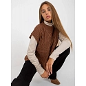 Dámska vesta D90027W90785B2 hnedá - FPrice
