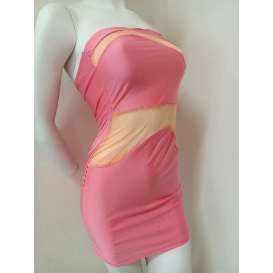 Dámske sexy šaty ISF2213 ružové - Koucla