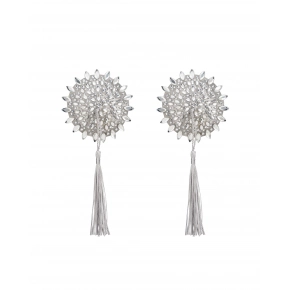 Sexy lepítka na bradavky Mistiqua strieborné - Obsessive