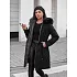 Parka damska zimowa TRENDNEL dwustronna z kapturem  czarna FashionStreet TY4587