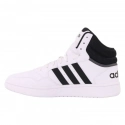 Pánske športové topánky Hoops 3.0 Mid M GW3019 Biela s čiernou - Adidas