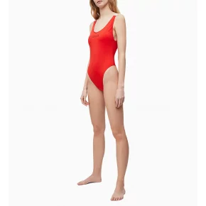 Jednodielne plavky KW0KW00825-XA7 červená - Calvin Klein
