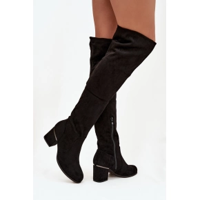 Dámske vysoké topánky JH23-50 čierne - Zaretta