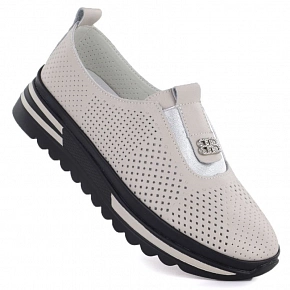 Dámske kožené topánky LR61-7092 béžové - S.Barski